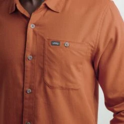 Lundhags Ekren Solid Langarmhemd - Amber 281 -Lundhags lundhags ekren solid long sleeve shirt amber 281 2 1397110