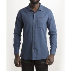 Lundhags Ekren Solid Langarmhemd - Mid Blue 465 -Lundhags lundhags ekren solid overhemd met lange mouwen mid blue 465 4 1397132