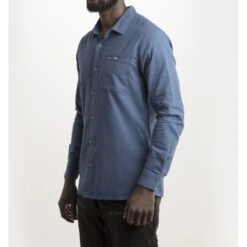 Lundhags Ekren Solid Langarmhemd - Mid Blue 465 -Lundhags lundhags ekren solid overhemd met lange mouwen mid blue 465 5 1397133