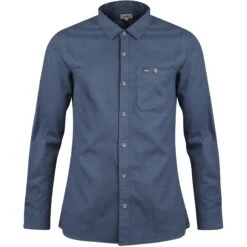 Lundhags Ekren Solid Langarmhemd - Mid Blue 465