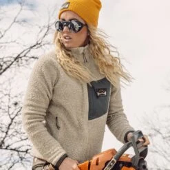 Lundhags Flok Wool Pile Damen Fleecejacke - Sand 730 -Lundhags lundhags flok wool pile women s jacket sand 11 1263835