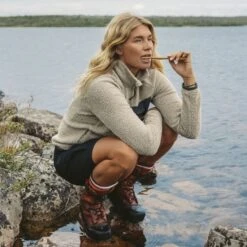 Lundhags Flok Wool Pile Damen Fleecejacke - Sand 730 -Lundhags lundhags flok wool pile women s jacket sand 8 1263832