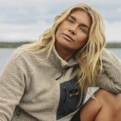 Lundhags Flok Wool Pile Damen Fleecejacke - Sand 730 -Lundhags lundhags flok wool pile women s jacket sand 9 1263833