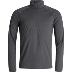 Lundhags Gimmer Merino Light 1/2 Zip Langarmshirt - Dark Agave 656